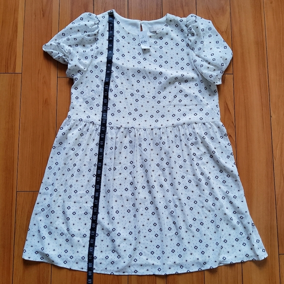 LOFT White Diamond Patterns Size 10 Dress - Picture 5 of 12